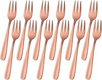 Vista 9 de Baikai - Juego de 12 tenedores para aperitivos, de acero inoxidable 18/10, con acabado de acero inoxidable, para cóctel, mini ensalada y fruta, 5.5