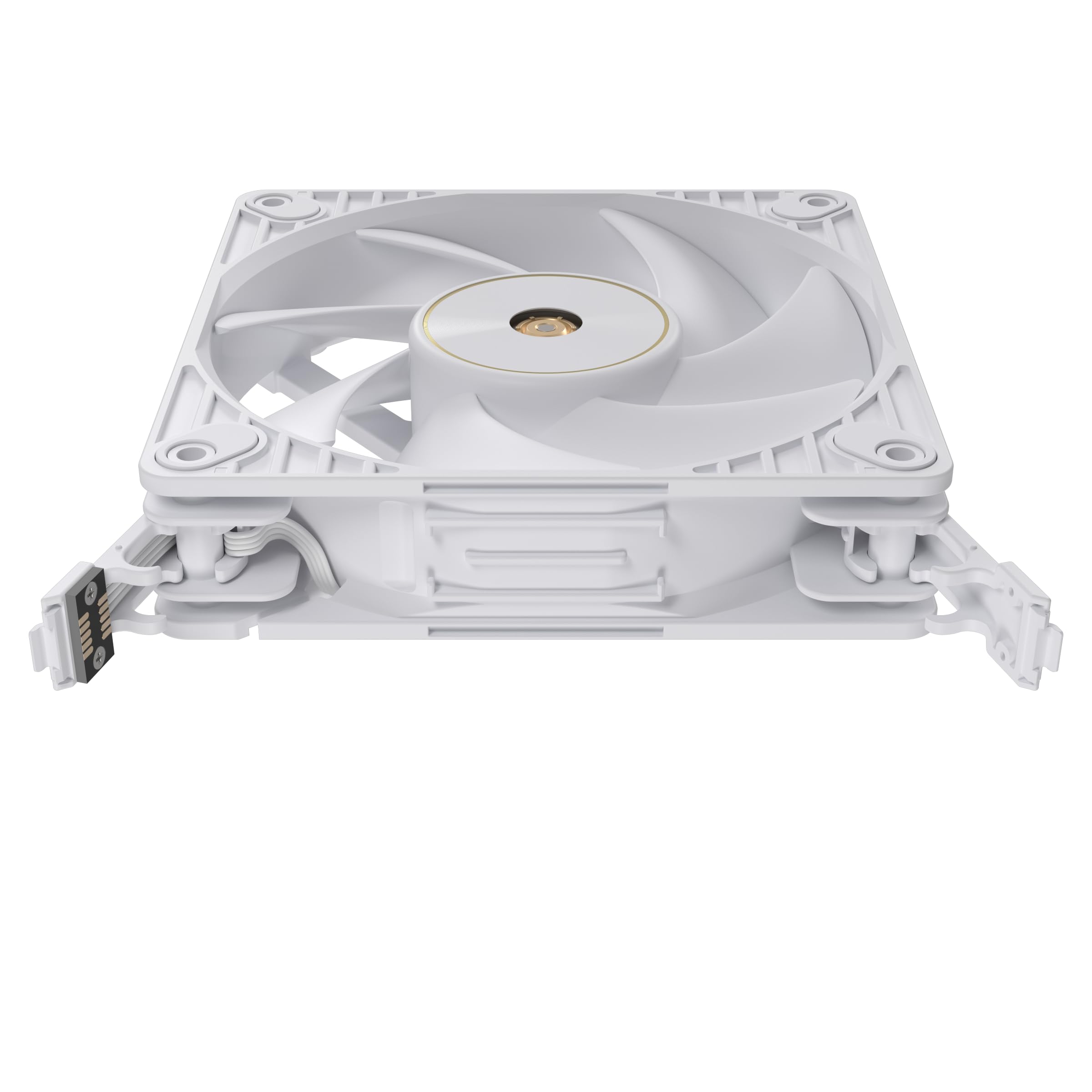 ASUS ProArt PF120 Triple Pack - Ventilateurs PMW de 120 mm, haute performance, cadre de 28 mm, pales LCP, fonctionnement silencieux, ingénierie de précision, connecteurs sur chaîne, blanc