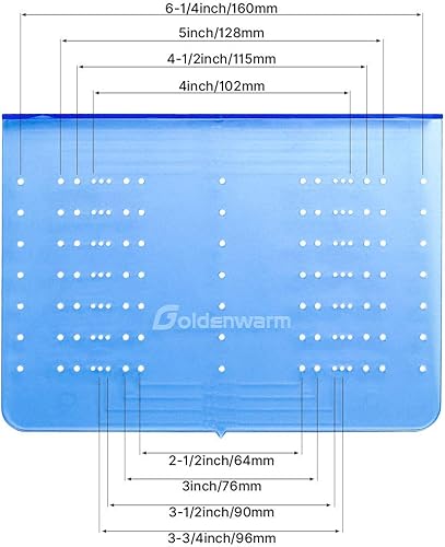 Miniatura 2 de Goldenwarm Tirador de gabinete  1 paquete  TM160 Plantilla de montaje para taladro para manija de gabinete