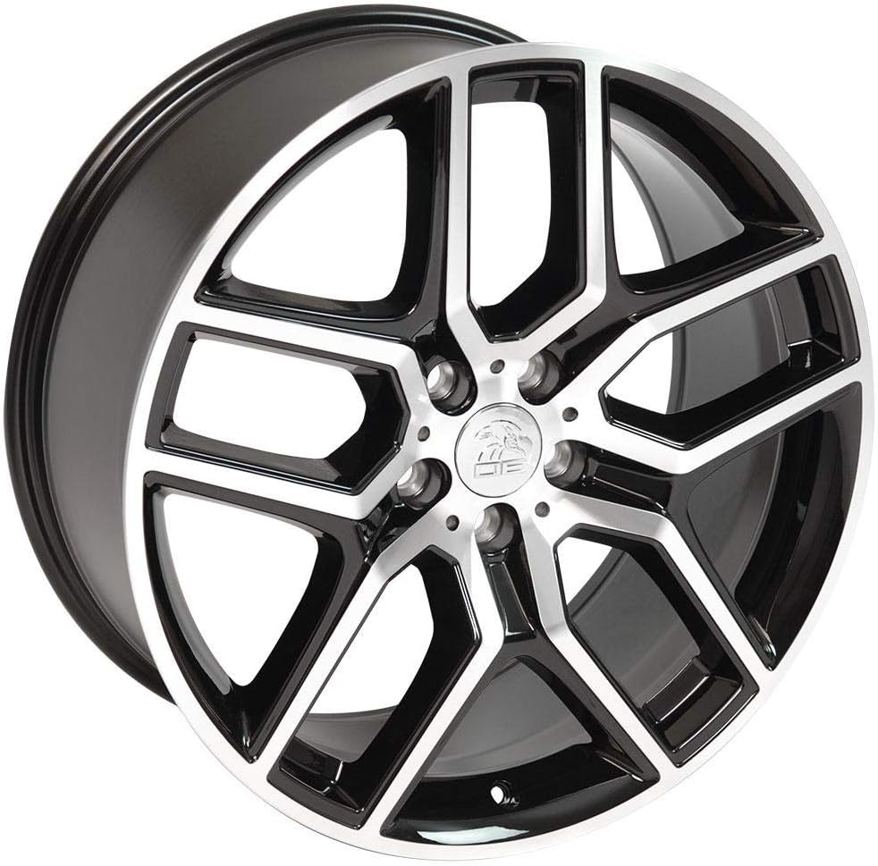 OE Wheels FR73 20 Inch Rim Fits Explorer Style 5x114.3 20x9 Gloss Black Machined - Hollander 10061 (1)
