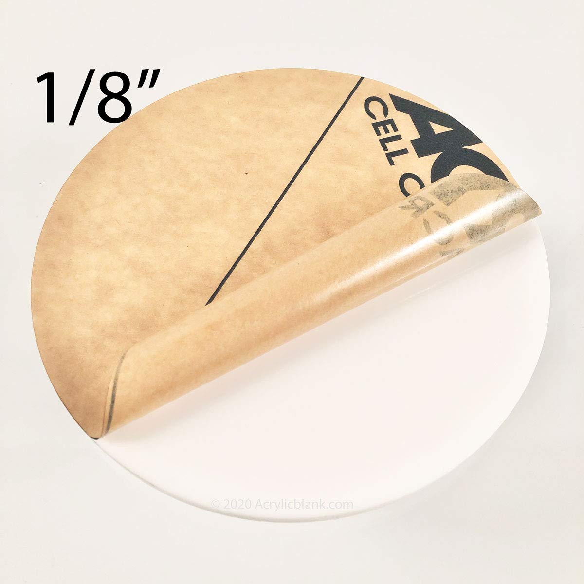 Glossy White Acrylic Circle Disc Round - Set of 20 Pieces (3.75