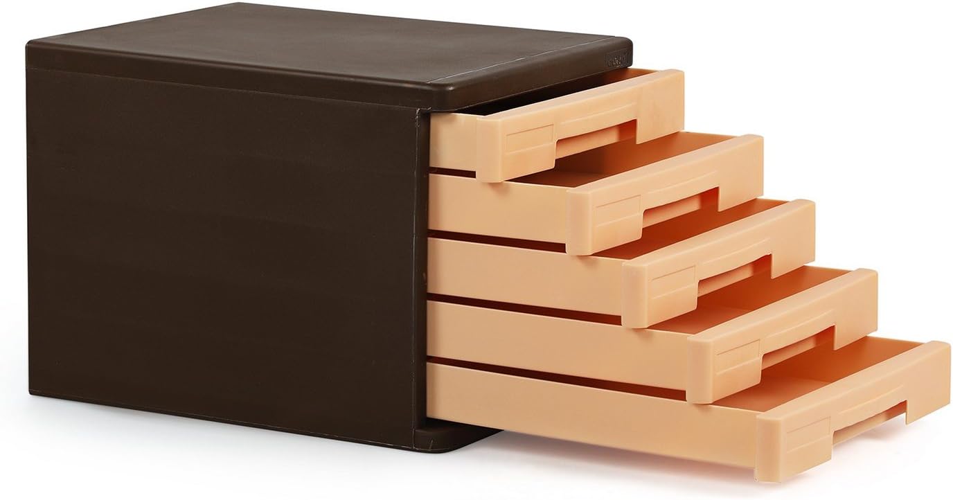 Cello Idea Plastic Storage Cabinet, Brown and Beige - 33.02X25.4X25.4 Cm
