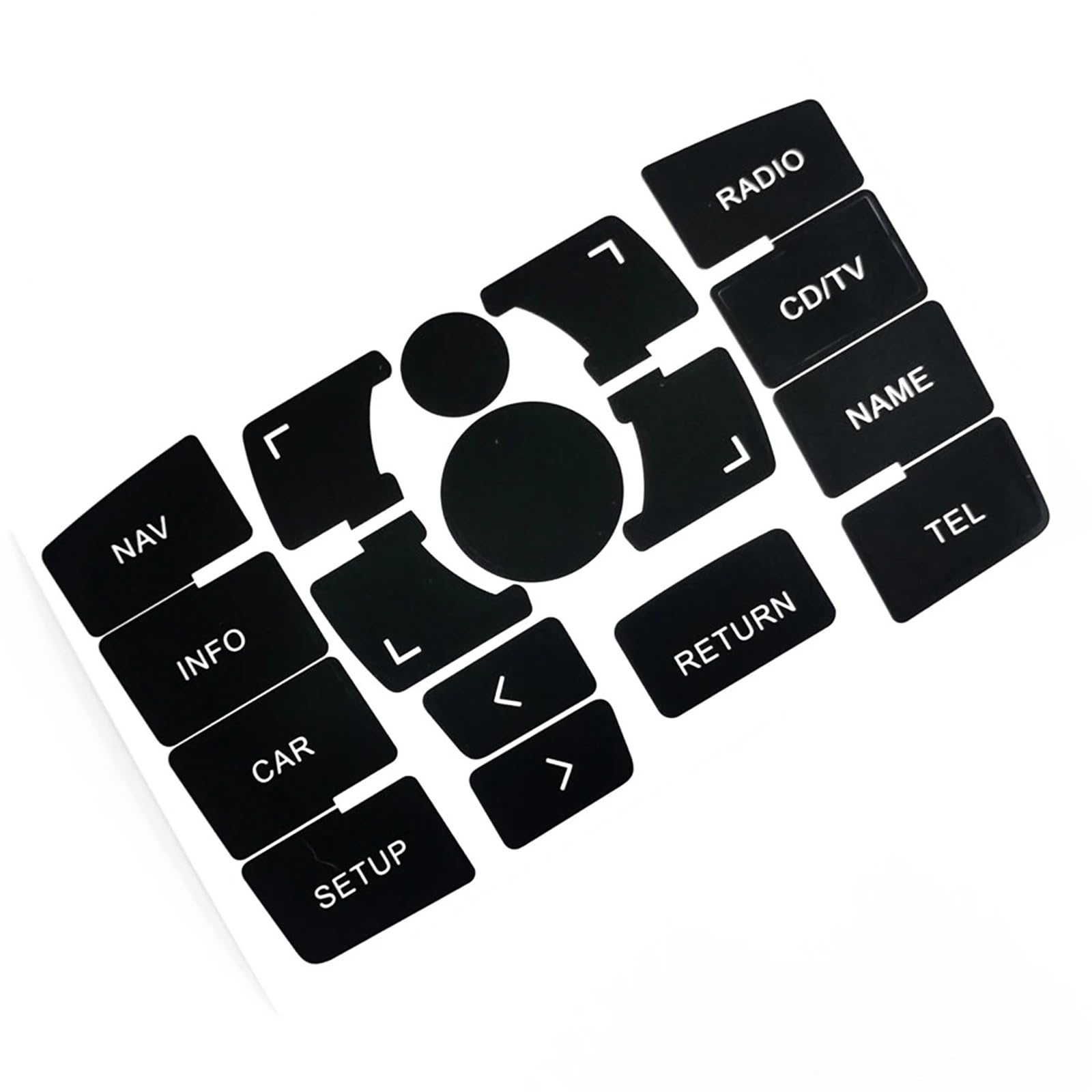 Button Repair Stickers Compatible with A6 for C7 for A6L 4G Media Control Button Stickers Dashboard Console Repair Decals(Size1)