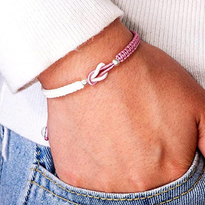 To My Granddaughter-Infinity Forever Love Heart Bracelet, Natural Emperor Stone Double Layer Purple Beaded Woven Wrap Bracelets Adjustable Mind Peace Gift Jewelry - Image 3