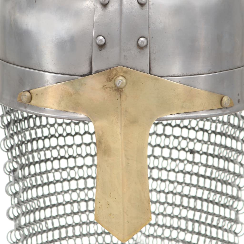 Genérico Réplica Casco de Caballero Cruzado Antiguo Larp Acero Plateado,Arte y Ocio,Hobbies y Artes Creativas,Coleccionables,Armas coleccionables,286222