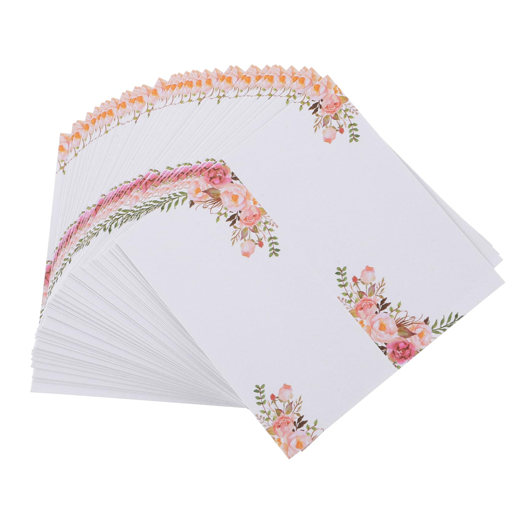 STOBAZA 3 Sätze Hochzeit Tischkarten Mit Blumenmotiven Beschreibbare Platzkarten Für Hochzeitsdeko Und Feiern Für Rustikale Hochzeiten Und Partys 50 Stück * 3