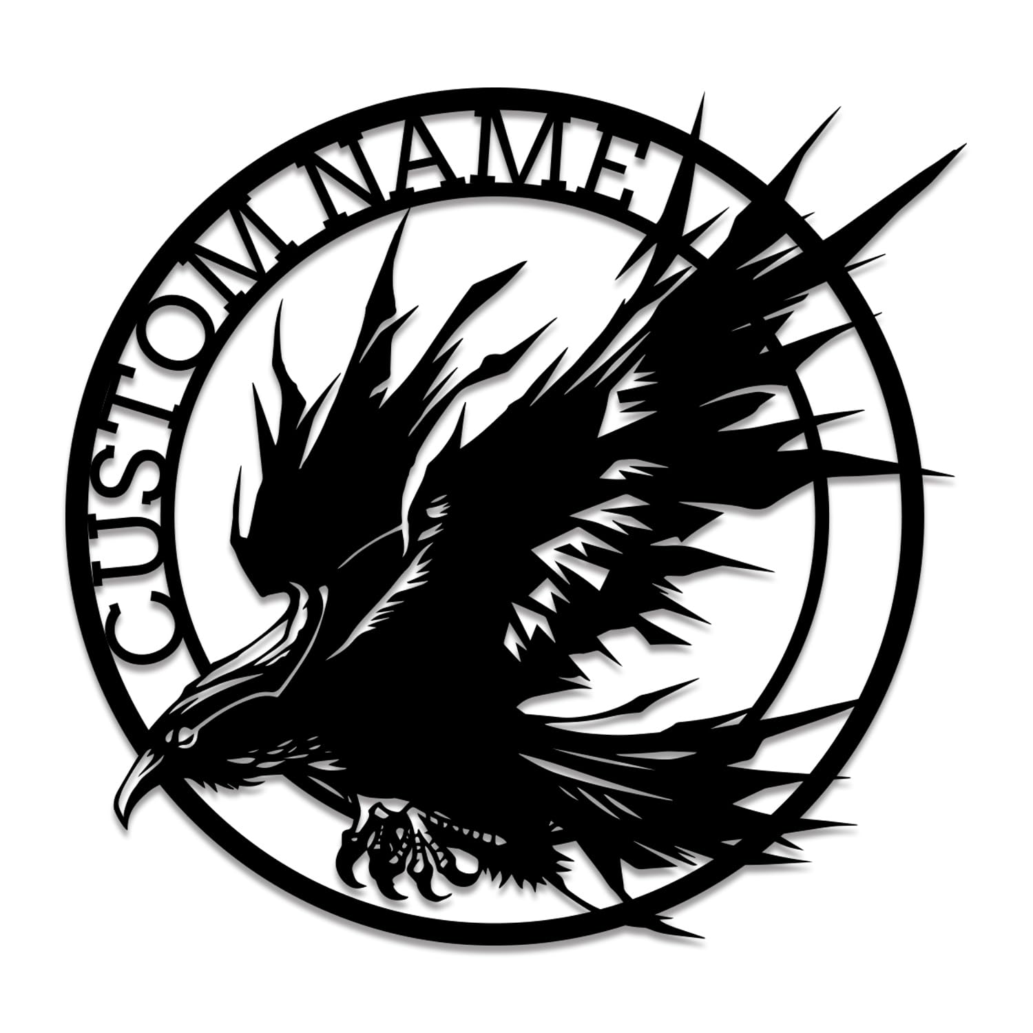 Custom Crow Metal Sign,Raven Sign,Personalized Black Crow Name Sign,Metal Crow Wall Art,Raven Birdwatch Home Decor,Gift for Bird Lover (Style A)