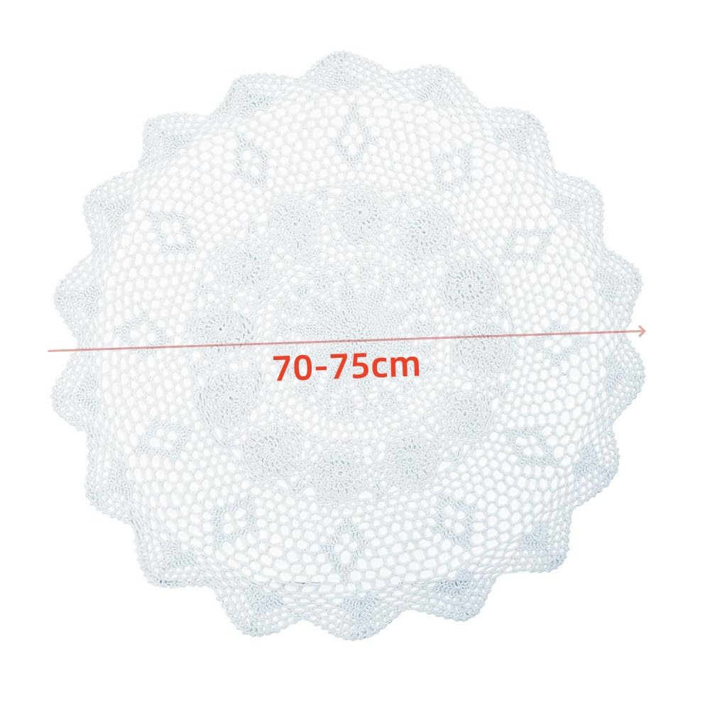 Napperon ovale en coton blanc au crochet : par jossycreations