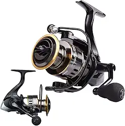 MOLINETE DE PESCA PESADA ALTO MAR HE 6000-14 ROLAMENTOS - DRAG:14KG - CARRETEL ALUMINIO