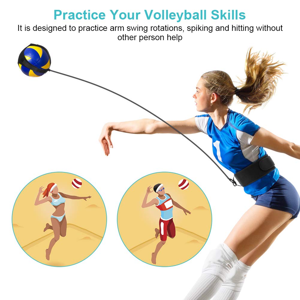 Yosoo Health Gear Equipo de Entrenamiento de Voleibol Ayuda de Patadas de Fútbol, Entrenador en Solitario para Balones Talla 3, 4, 5