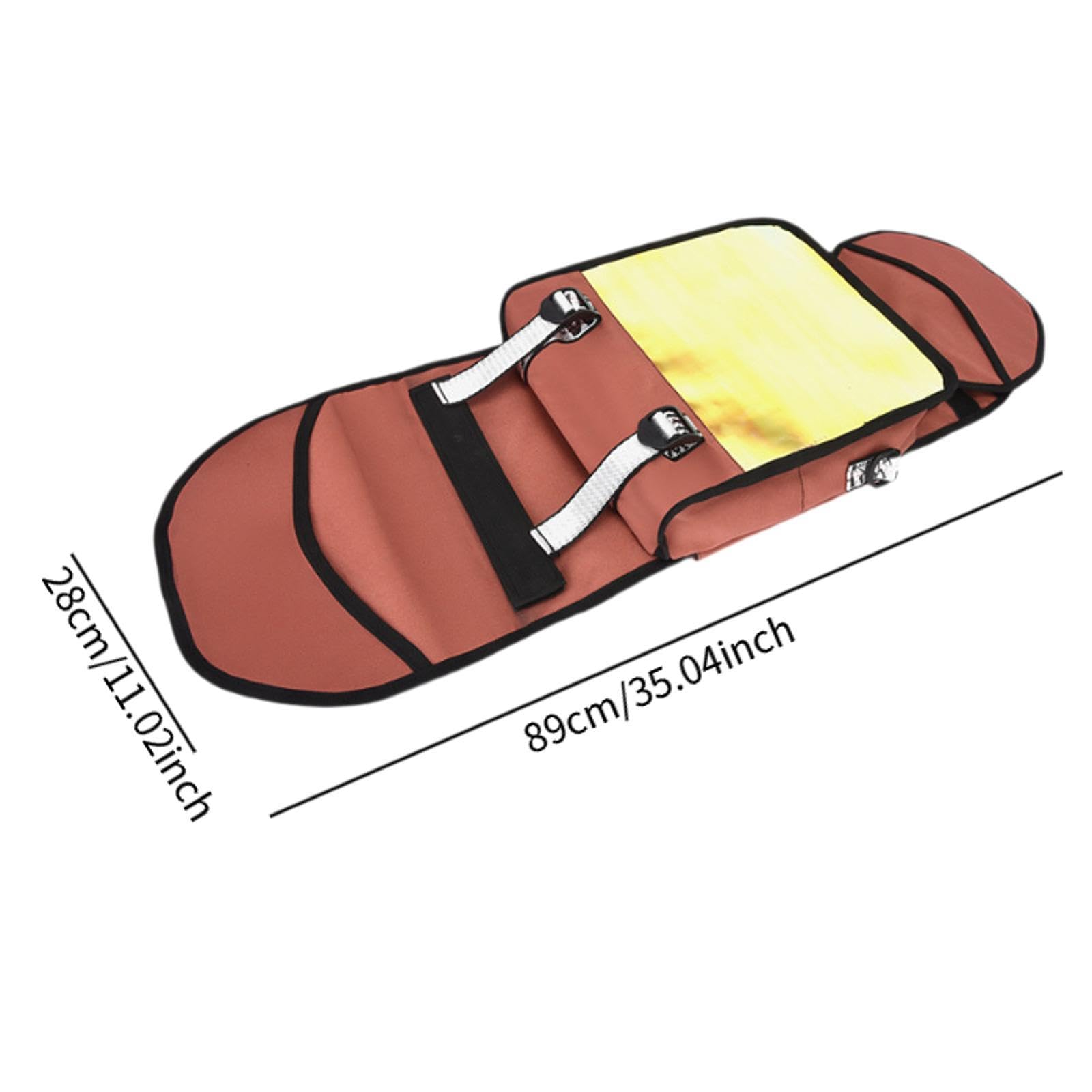 Yiju Skateboard Backpack Holder Skateboard Bag Waterproof Organizer Longboard Bag Shoulder Bag for Enthusiasts Adults Men Travel, Red