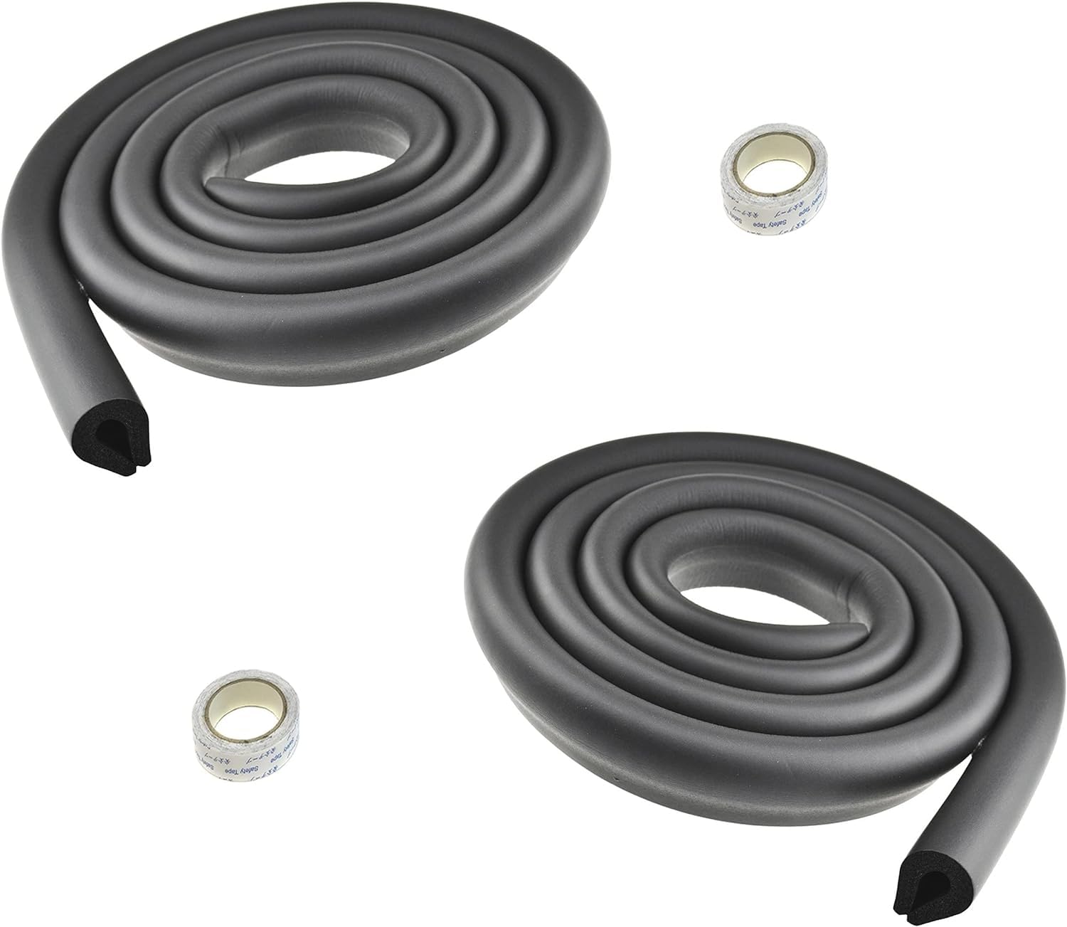 20 Meter U-förmige Glastisch Kantenschutz, Tisch Möbel Kanten Schwamm Kissen Stoßschutz, Baby-Sicherheits-Tabellen-Schreibtisch Anti-Kollision Streifen (10x2M) Schwarz KXD7003 Black