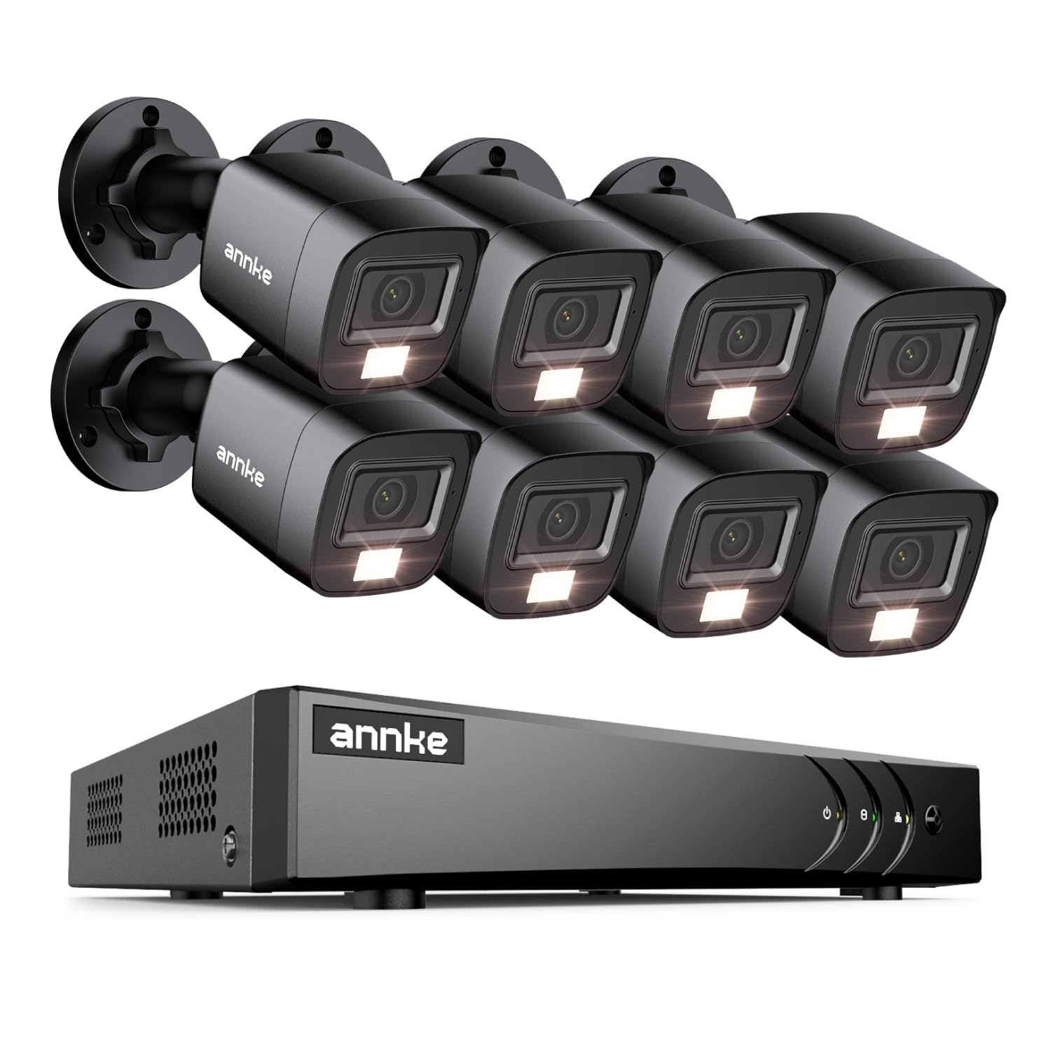 ANNKE 8 Channel 3K Lite Security Digital Video Recorder with 8 Pack 1080P HD TVI Home Security Camera Outdoor Indoor