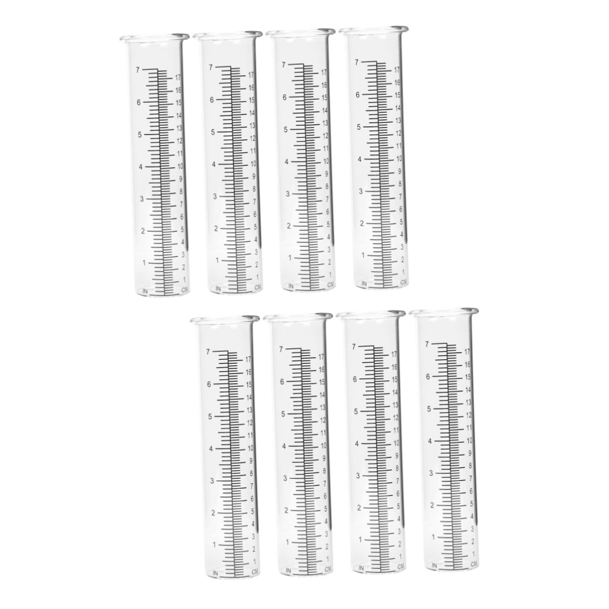 TOYANDONA 8pièces Pluviomètre Transparent Réutilisable avec Échelle Outil De Mesure Précise pour Jardin Et Pelouse