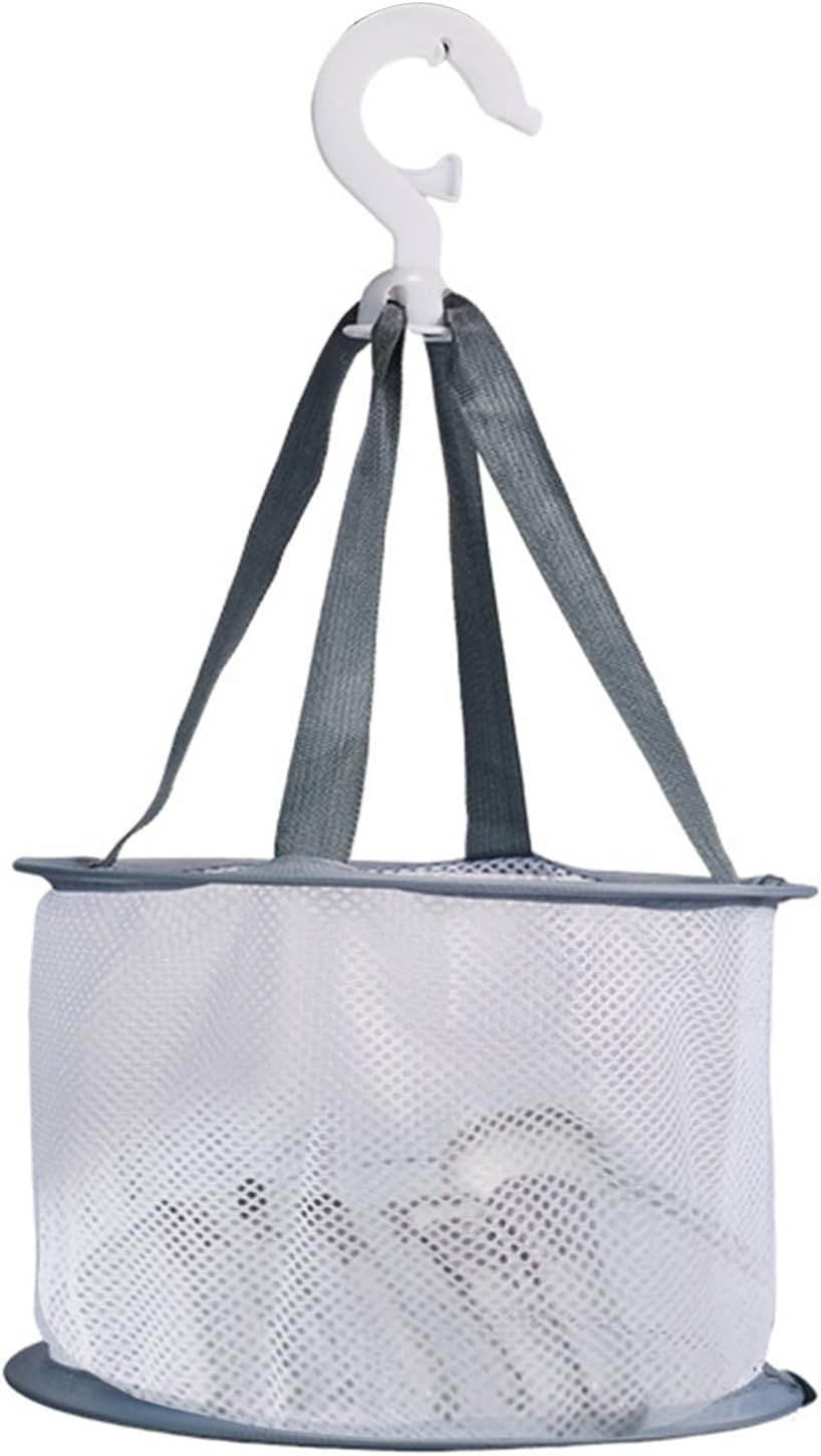 Mesh Shower Dry Basket, Hanging Drying Net, Bath Dryer Hanging Mesh for Makeup Brush, Beauty Sponge Egg Blender, Windproof Airing Drip Dryer Rack for Bathroom, Bathroom Airing Net Basket