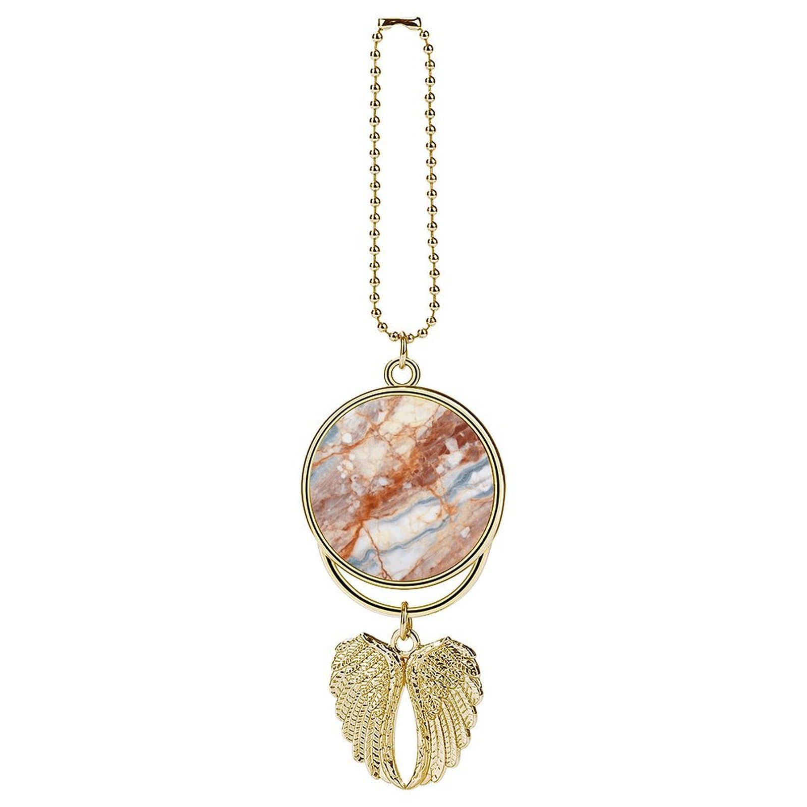 Marble Car Charm Alloy Car Rear View Mirrors Hanging Ornaments Stylish Car Pendant Funny Auto Hanging Accessories Car Hanging Ornaments Gift for Women Men