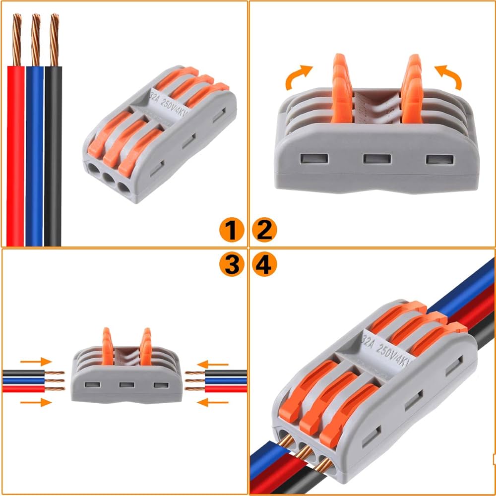 mispiga　ASKAPREMIUM SYMPHONICCONC2018 50pcs Conductor Compact Connectors Lever Wire Nut Electrical