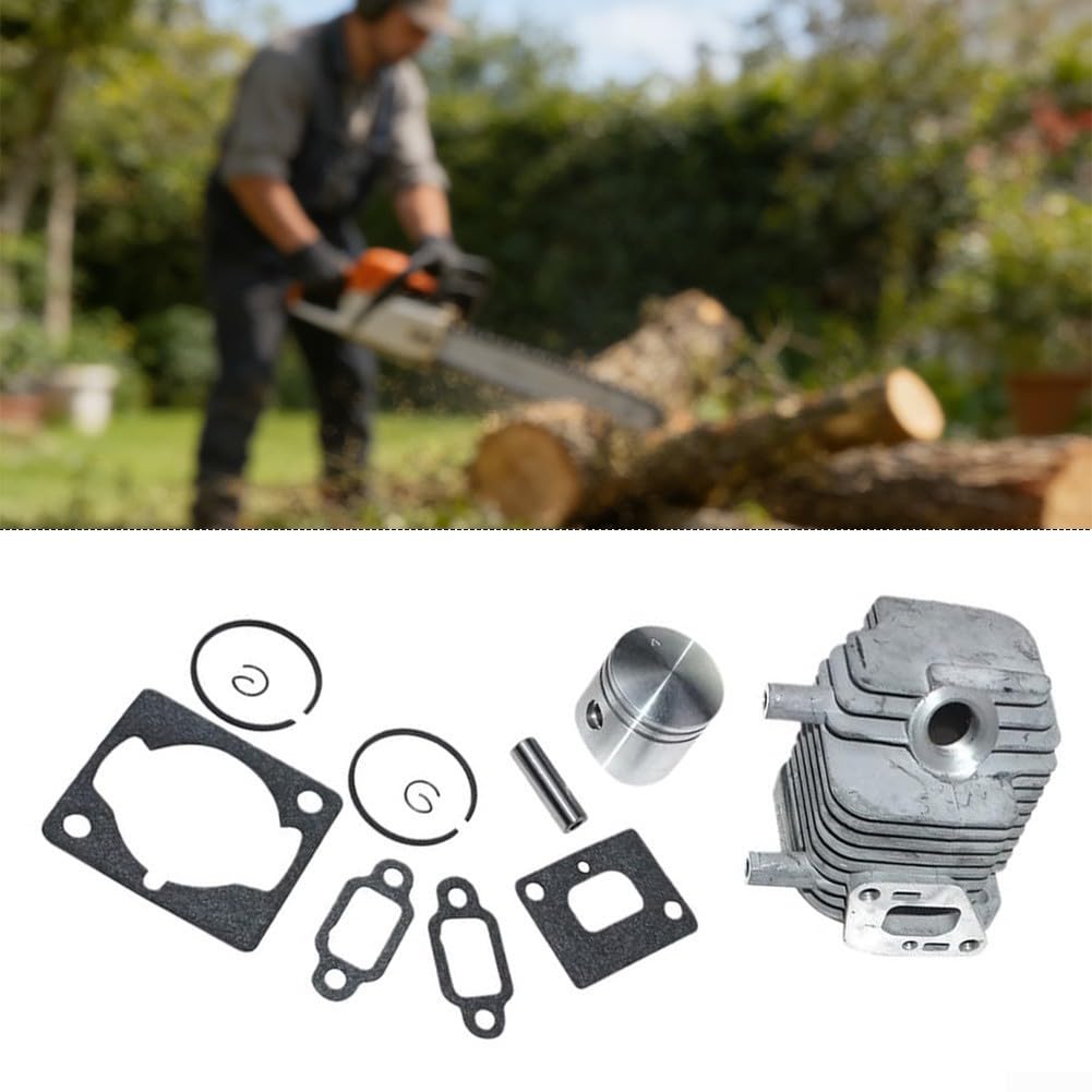Cylindre et kit compatibles avec Echo SRM-1500 SRM-2300 PB-1000 LHS-3000 TC-2100, kit de reconstruction de moteur en métal avec joints pour réparation d'équipement électrique extérieur