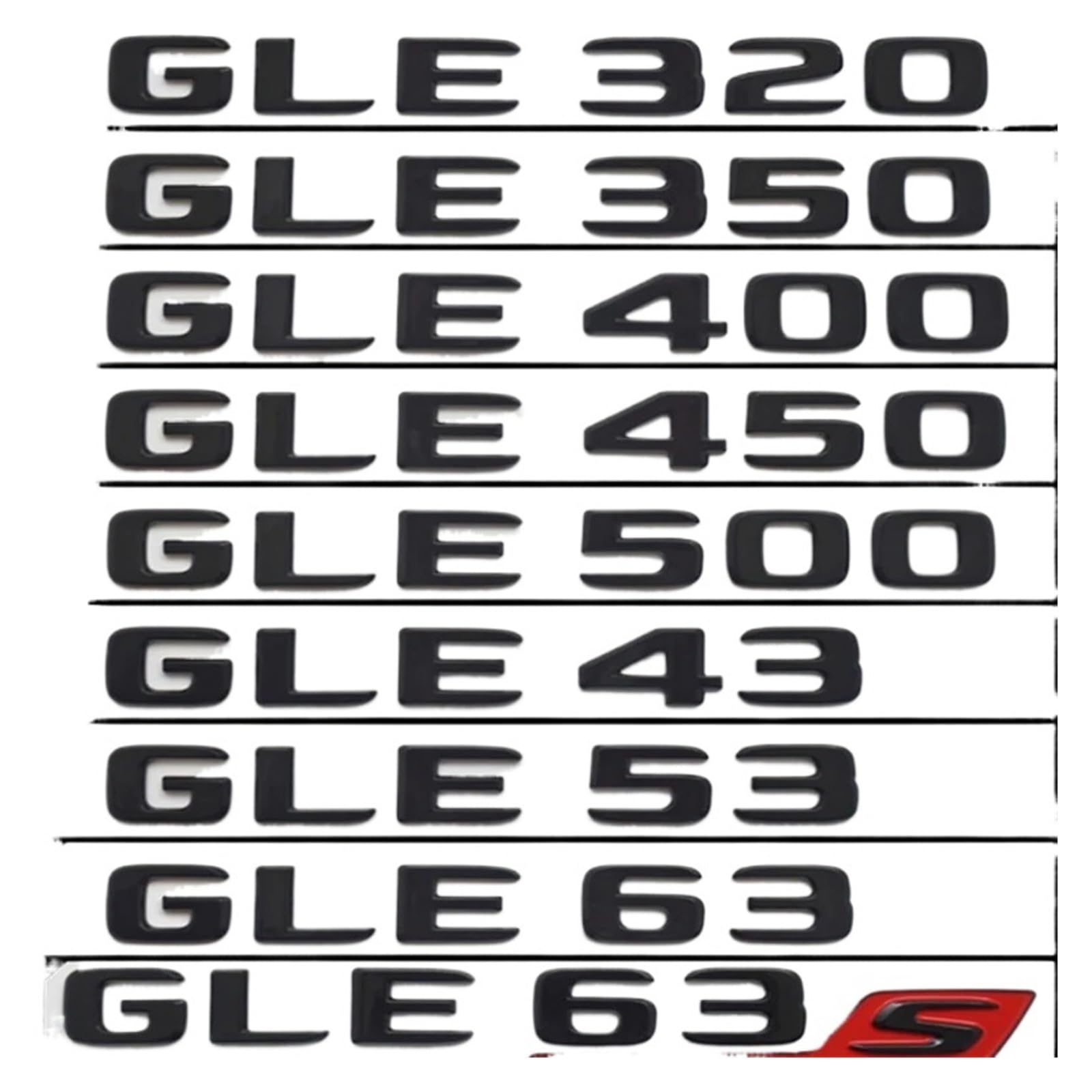 3D ABS Car Rear Trunk Badge Sticker Star Logo GLE 320 350 400 450 500 43 63 S Emblem Fit for Mercedes AMG W66 W167 C292 Accessories(Chrome Silver,GLE 63)