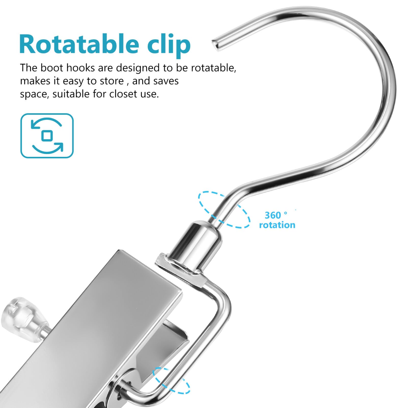 Alipis 10pezzi Clip Appendini Per Stivali Ganci Rotanti Per Mollette Per Bucato e Accessori Design Traceless e Multiuso Per Organizzazione Pratica e Versatile