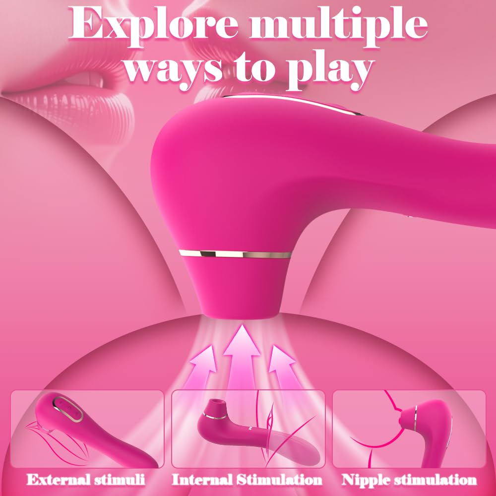 BLBK Vibratoreper Donna Clotoride Professionale Wireless, succhia clotoridea per donnaVibratore Clitoride-Per-Donna Squirt, 10 * 10 modalità di frequenza,Succhia-Clotoride sex toys Donne Coppie