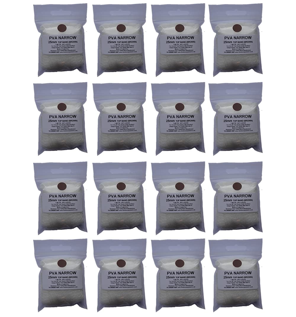 WESTMORE 25mm PVA MESH 16 X 5m Refills Total 80 Metres Make Carp Fishing Bait BAGS Fast Dissolve
