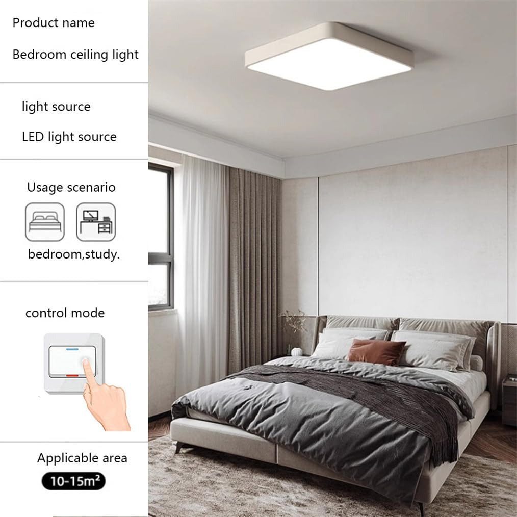 Blisko lampy sufitowej Kwadratowa płaska lampa 18 W o grubości 1,9 cala wpuszczana oprawa biała ultra cienka lampa sufitowa LED sypialnia minimalistyczny nowoczesny gabinet salon jadalnia