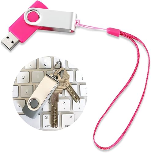 Miniatura 6 de Paquete de 10 unidades flash USB 2.0 de 64 GB de memoria giratoria para el pulgar, unidades de bolígrafo para almacenamiento de datos, intercambio