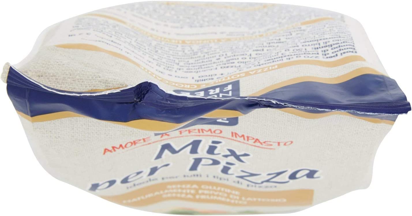 Nutri Mix per Pizza Mehl, glutenfrei und laktosefrei, Backmischung 6 x 1kg | Senza latte e proteine del latte; ideale für Teig, Focaccia, Brot und knusprige Böden, Gesamtnettogewicht 6 kg