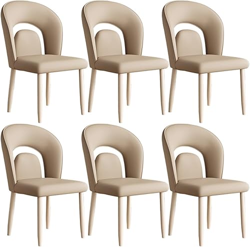 Miniatura 27 de YVYKFZD Leather Dining Chairs, Kitchen Chairs Set with Curved Back, Upholstered Dining Room Chair, Armless Comfy Side Chair, for Living Room,