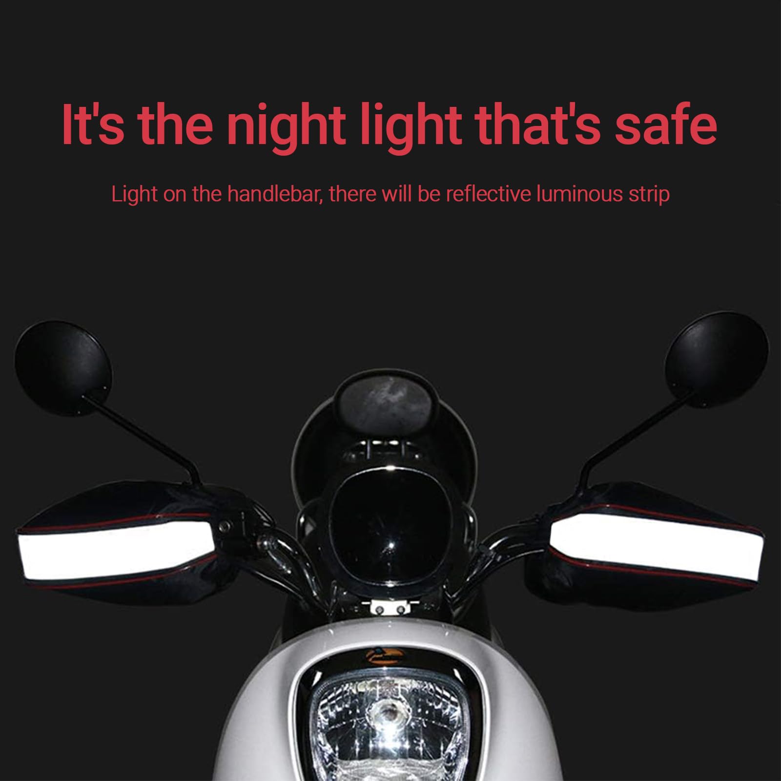 Fulenyi Gants De Guidon Moto Universel Gants De Moto D'hiver U00e9tanche Doublure En Peluche Chaud Protu00e8ge-Main Manchon Anti Vent Neige De Protection Froid De Guidon Femme Homme Pour Moto Scooter Vu00e9lo