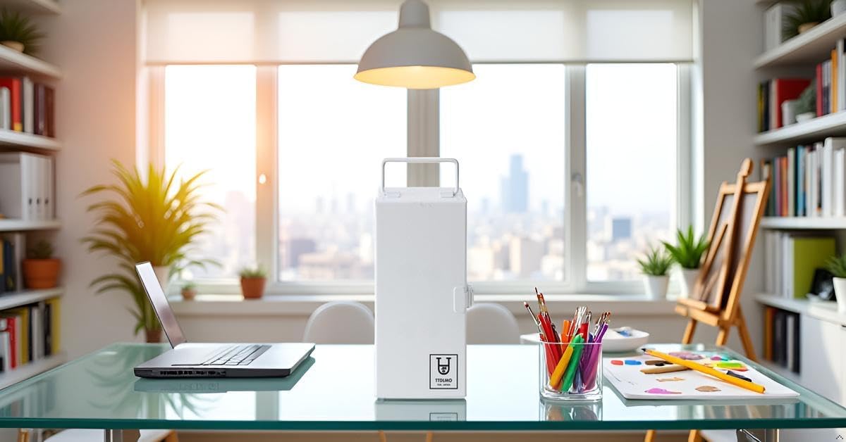 Portable Steel Tool Box Organizer, 8.5 Inch Small Metal Storage Box with Metal Latch and Handle, Compact Toolbox for Household Tools, Garage, Art and Crafts Storage, Matte White – Made in Japan