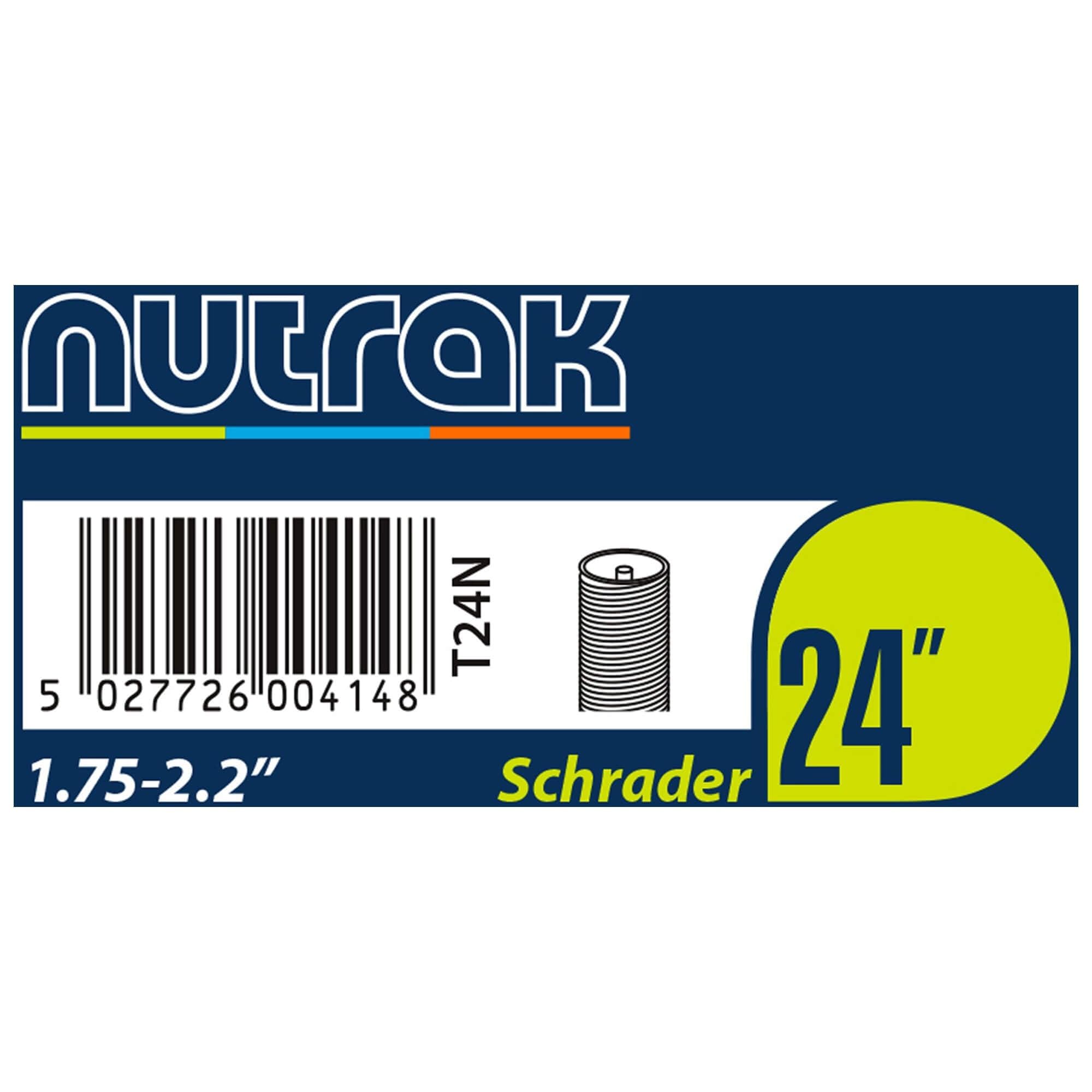 Nutrak 24 x 1.75-2.125 inch Schrader inner tube