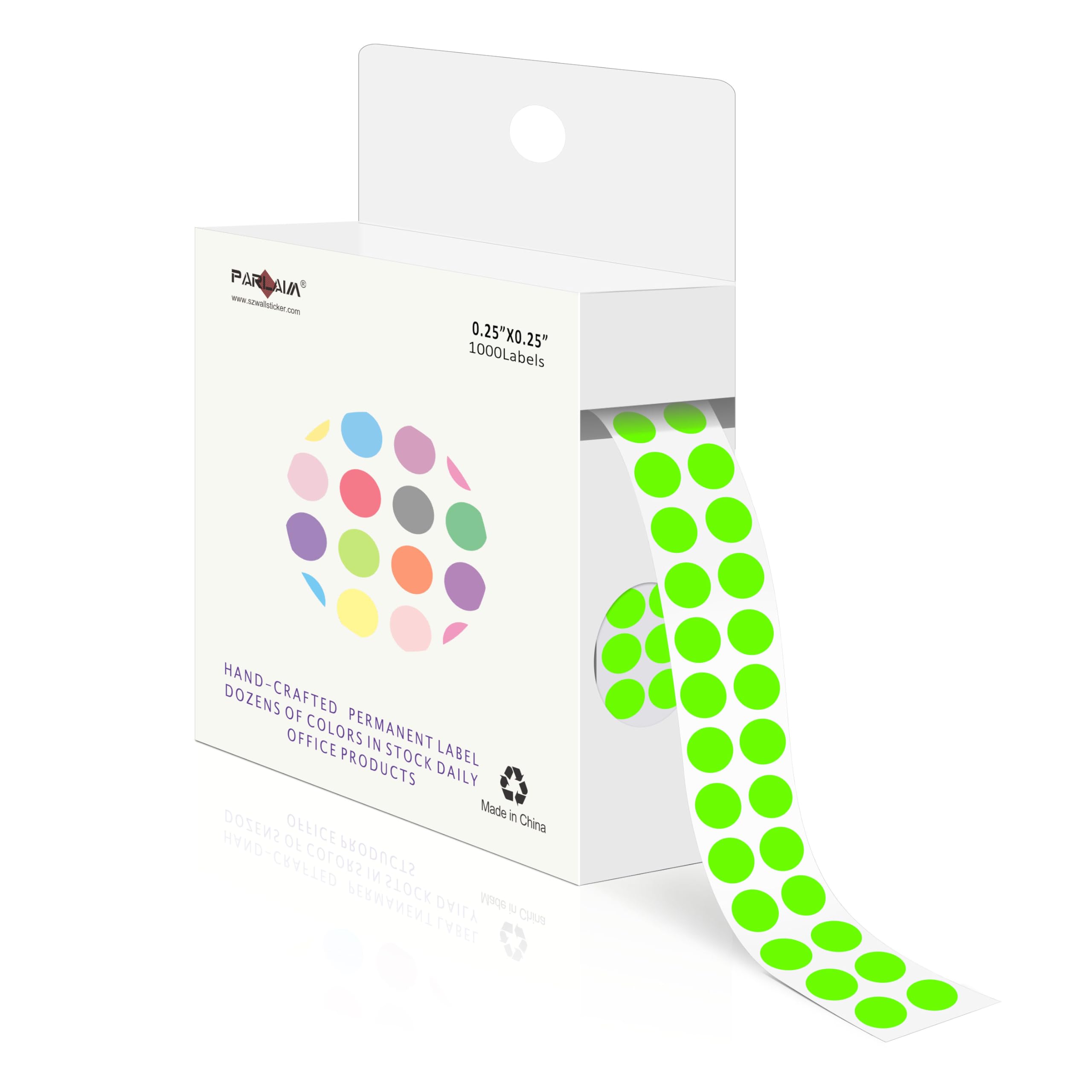 PARLAIM 1/4 Inch Circle Sticker Labels,1000 Stickers Round Color Coding Circle Dots Stickers, Adhesive Roll Dot Label for Inventory Organize, File