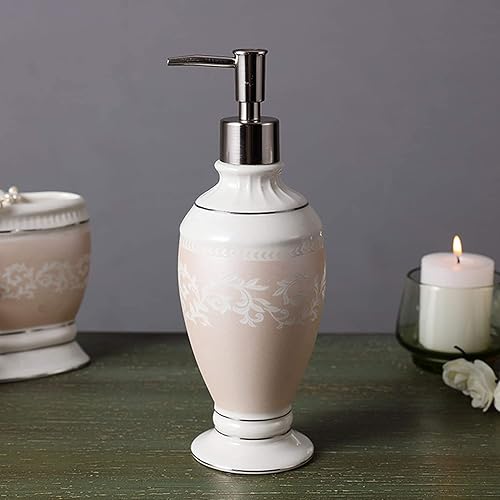 Miniatura 3 de Decoración de baño de tocador, juego de accesorios de baño de cerámica retro europea de 5 piezas, estilo simple, kit de baño para regalo de