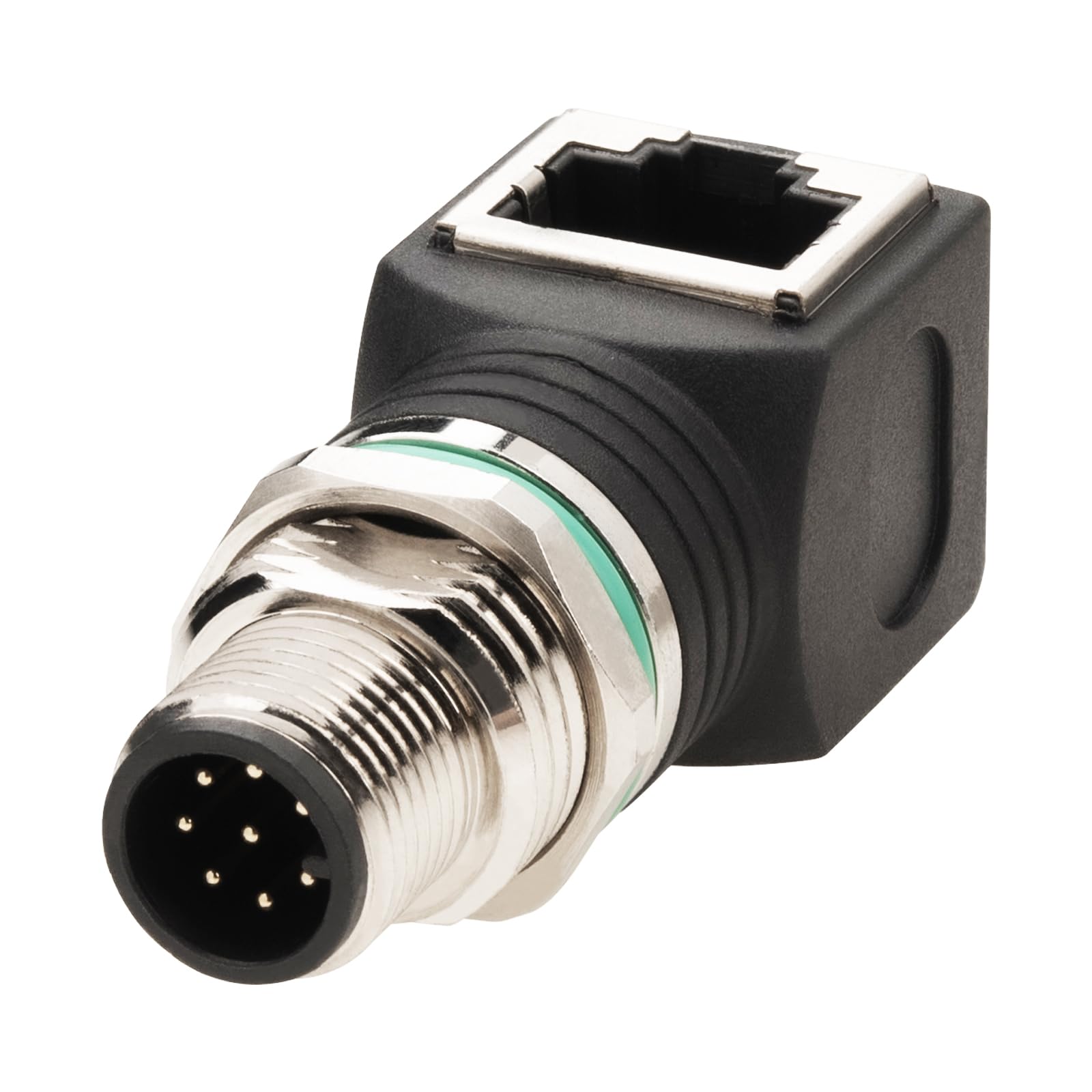 Lonlonty RJ45 to M12 8-Pin Connector Male, IP68 Waterproof, Shielded, 100% Connectivity