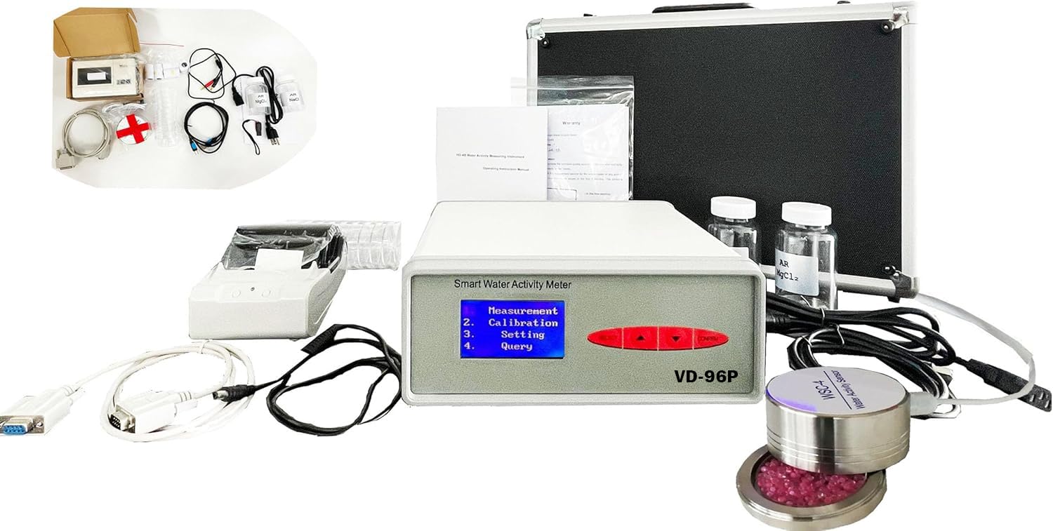 Smart Water Activity Meter Analyzer Monitor Real Time Print Function With Water Activity Range 0 to 1.000aw Water activity ±0.015aw