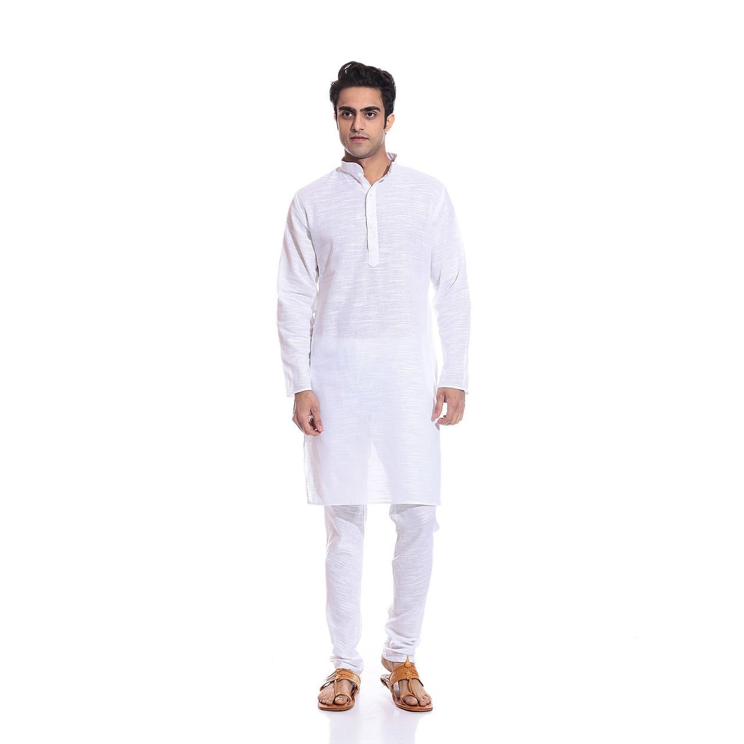 Royal KurtaMen's White 100% Pure Cotton Kurta Pyjama