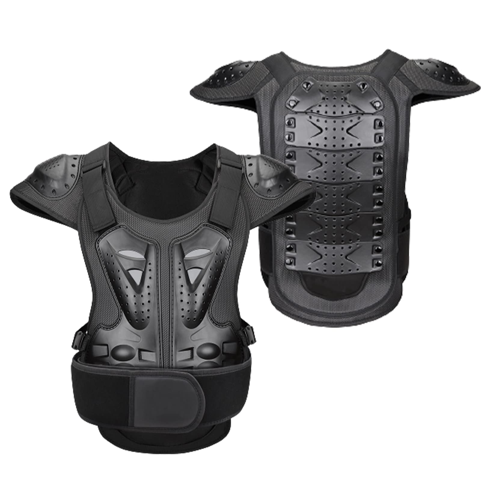 WHYUNM26 Adult Motorcycle Protective Vest Short Sleeve Spine Chest Motocross Riding Racing Body Protector Armor Top,S(Waist 70-100cm)