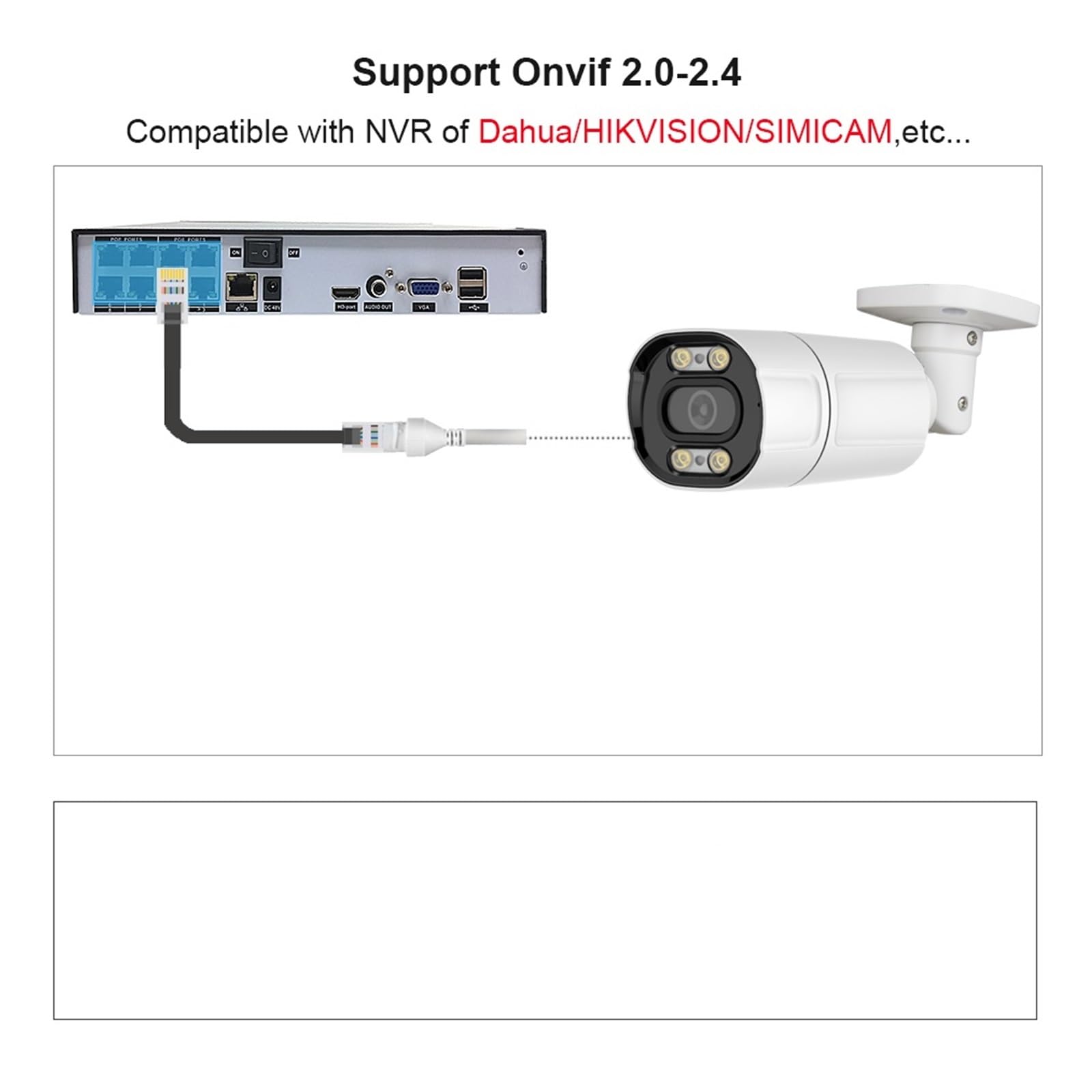 8CH 5MP POE NVR Kit 2K HD System Bezpieczeństwa Cctv Dwukierunkowy Dźwięk AI Kamera IP Zewnętrzny P2P Wideo Audio Zestaw Kamer Monitorujących Dobra Jakość Obrazu(None)