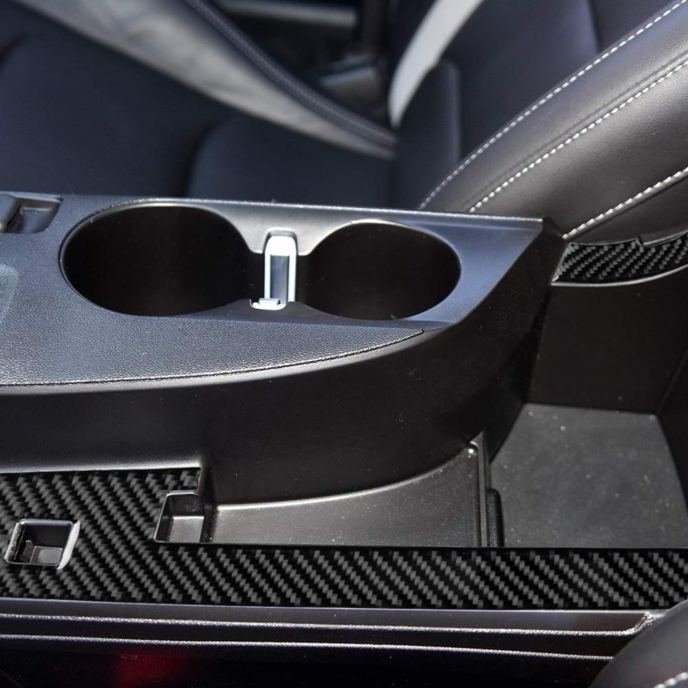 Car Central Control Carbon Fiber Strip Decorative Panel Frame Trim for Chevrolet Camaro 2017-2019