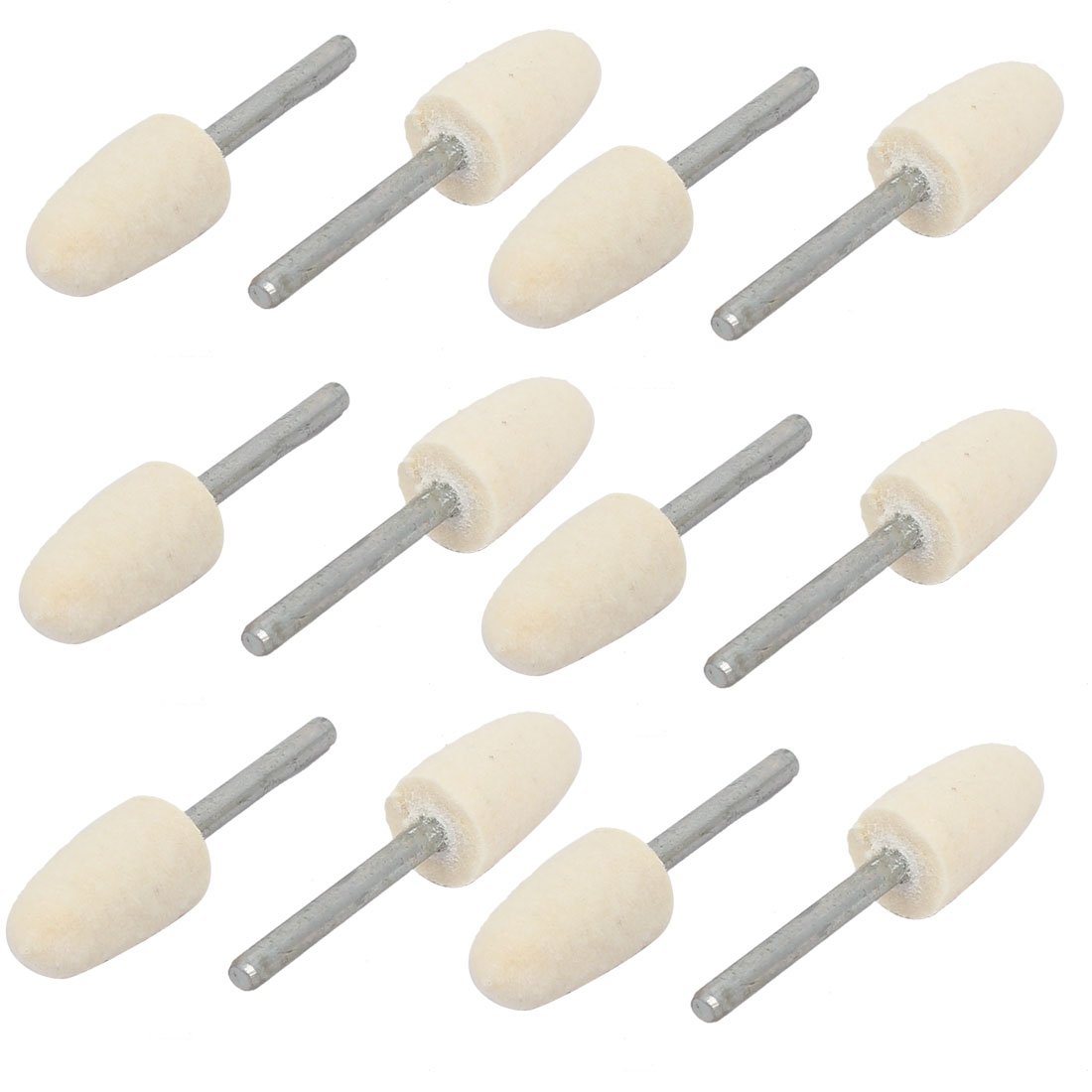 Aexit 3mm Dia Abrasives Drill Hole 10mm Tapered Head Felt Mounted Point Grinding Polishing Tool 12pcs Model:18as584qo711