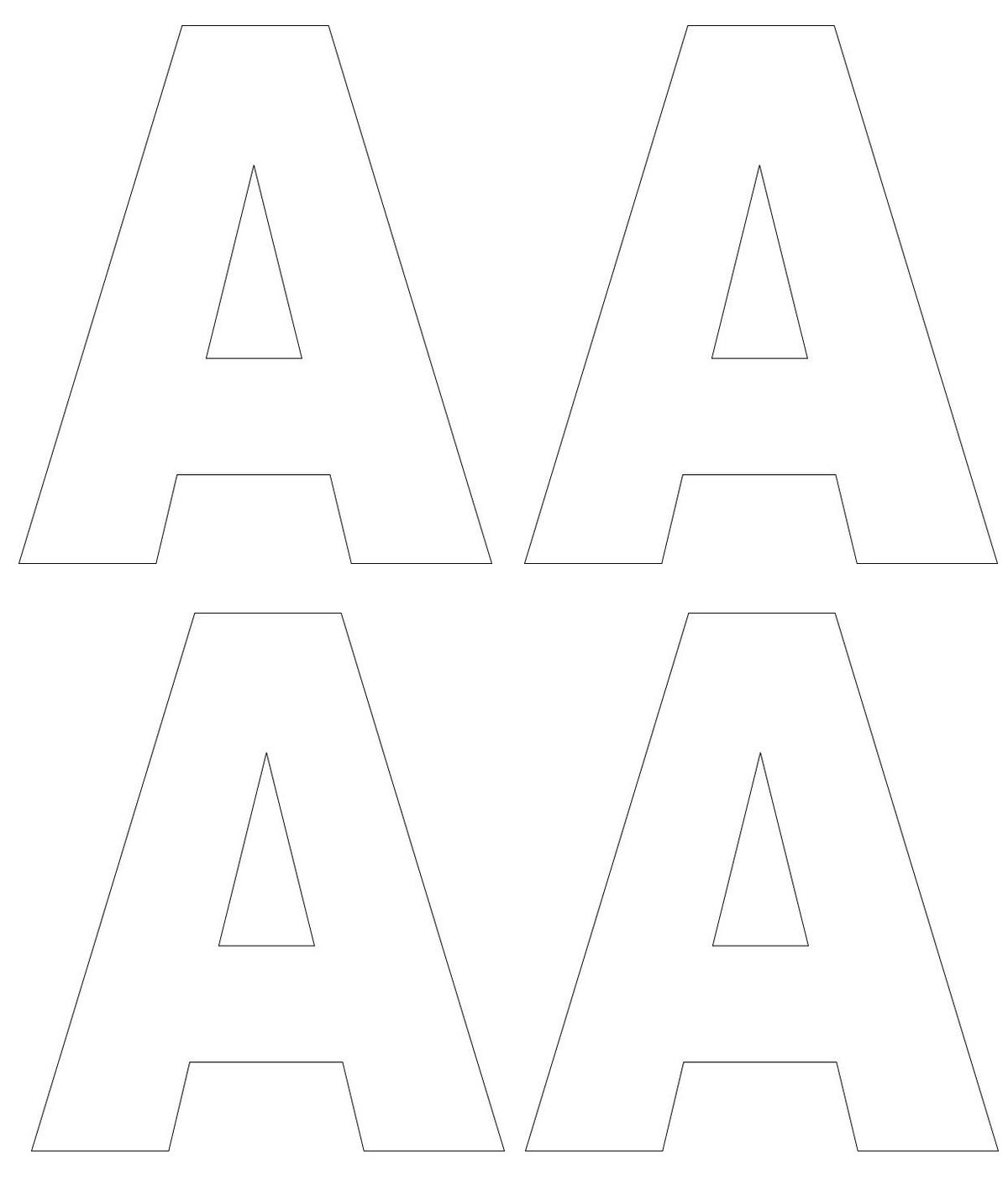 4 x Letter A White Wheelie Bin Sticker