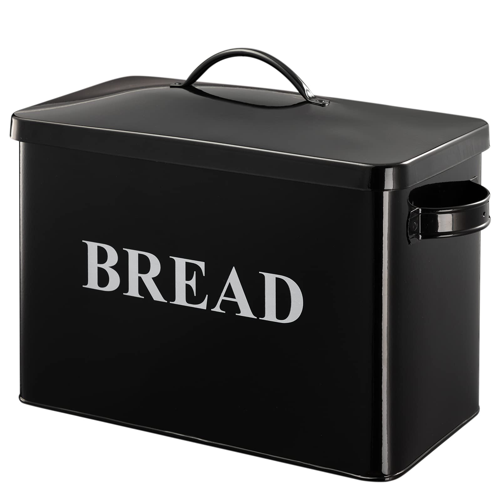 HollyHOME Extra Large Bread Box with Lid Handle, Bagel Container Bread Loaf Storage Container, Farmh