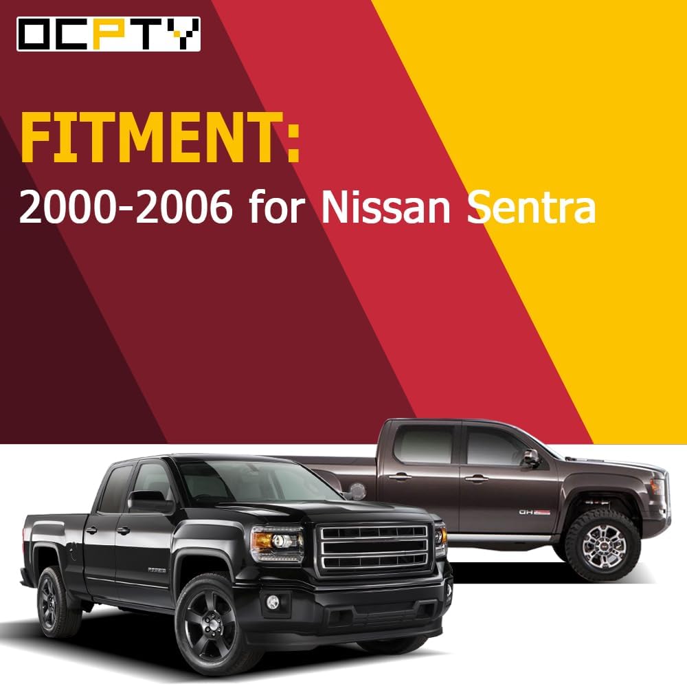 OCPTY Door Handles Exterior Front Rear Driver Left Side Replacement fit 2000 2001 2002 2003 2004 2005 2006 for Nissan Sentra Outside Door Handles Texture Black(2pcs)