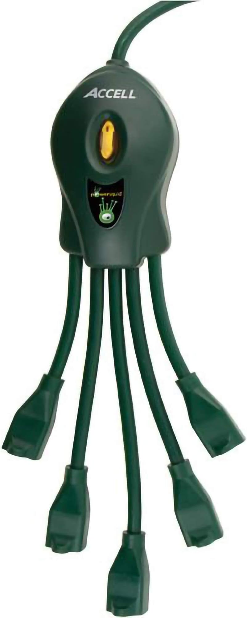 Accell Powersquid Flexible Power Strip - 5 Outlets, 15-Foot Cord, UL Listed - Grounded Extension Cord Outlet Multiplier, D080B-026K