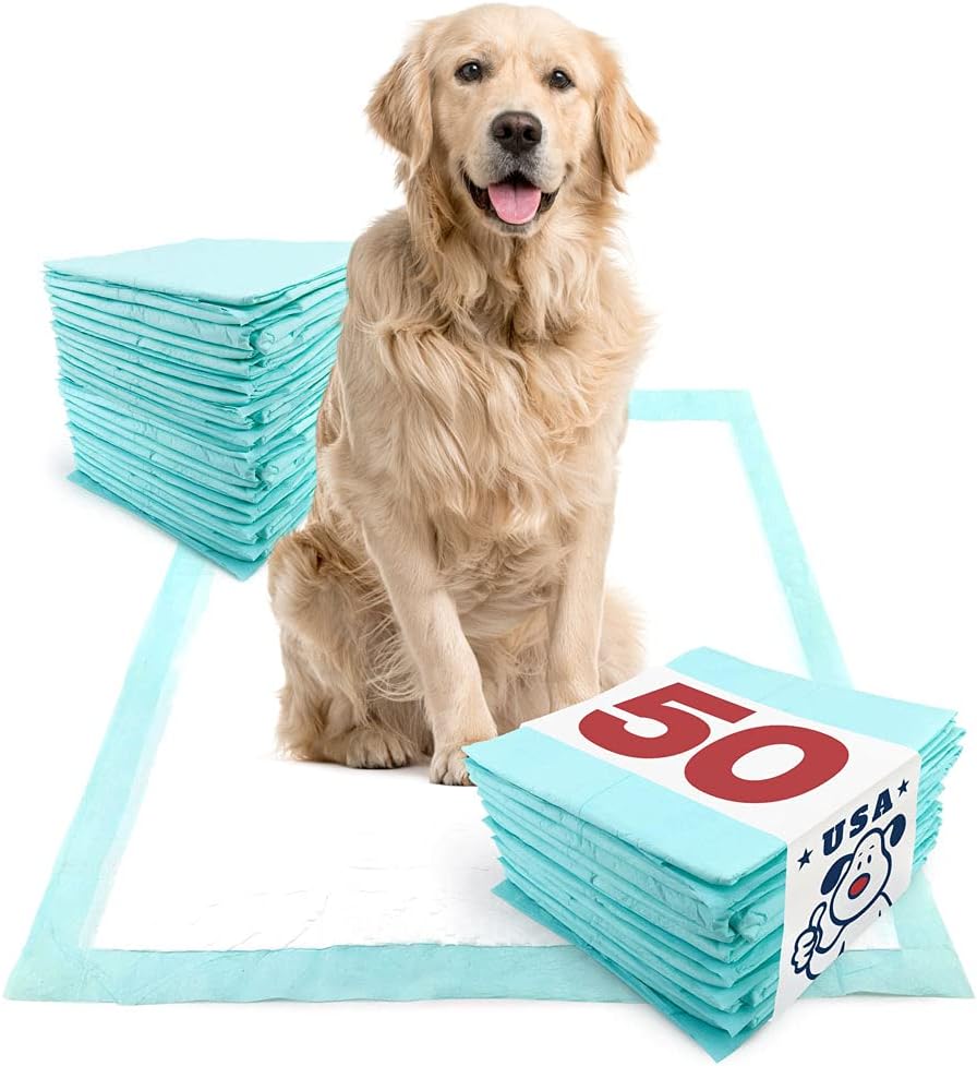 ValuePad USA Plus Puppy Pads, Extra Large 28x36 Inch, 50 Count - Premium Puppy Pee Pads for Dogs, Tear Resistant, Super Absorbent Polymer Gel Core, 5-Layer Design