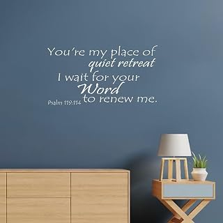 You're My Place of Quiet Retreat Words Letters Stickers Funny Religious Christian Store Wall Decal Vinyl Stickers Quotes for Garage Laptop Sofa Home Decor 28in