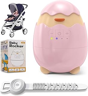 Robofun Baby Rocker, Mecedora automática para Cochecito - portátil, Mecedora suave,carga USB-C, 3 ajustes de intensidad - Apta para todos los cochecitos