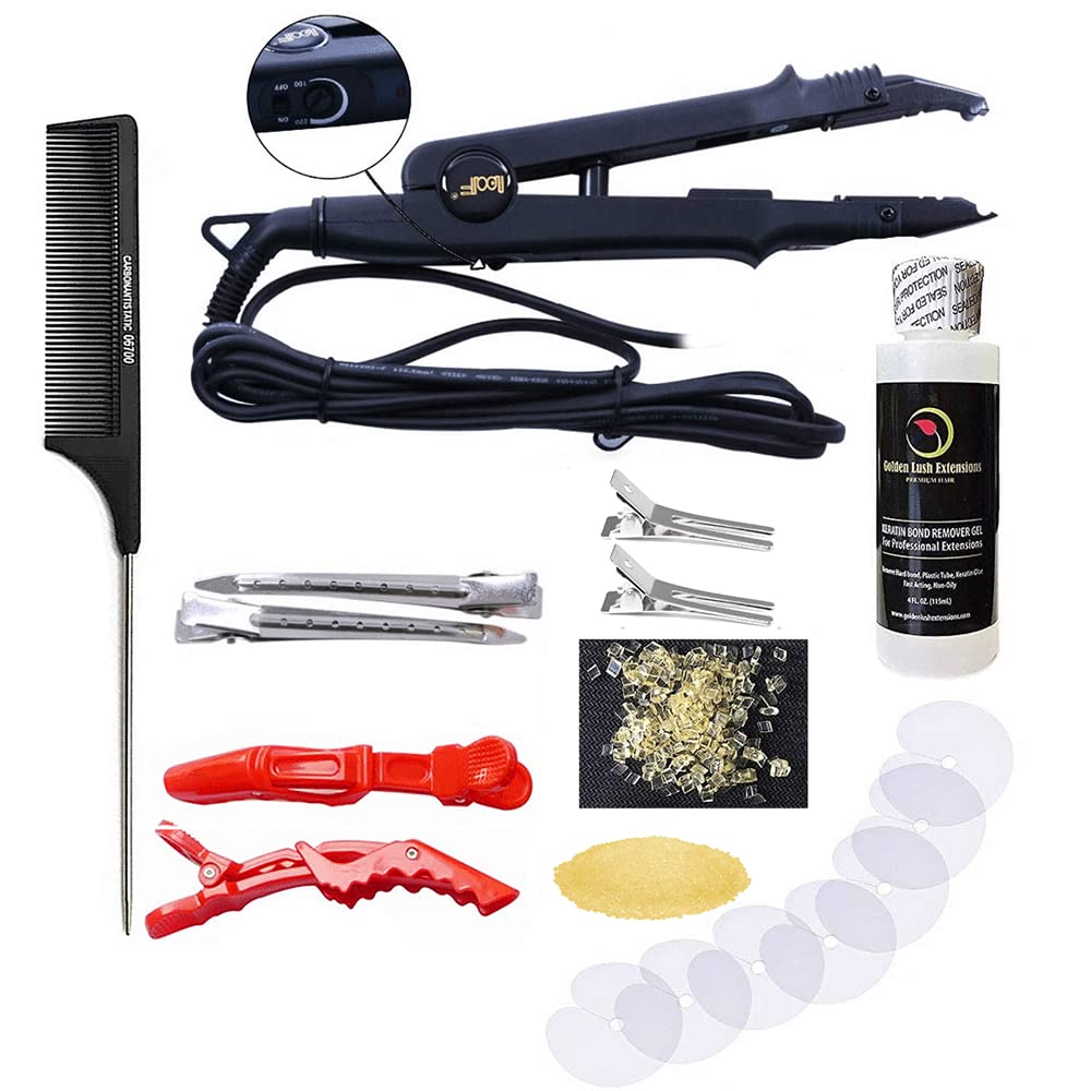 Professional Hair Extensions BLACK Iron Connector Wand Temperature